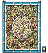 Stained Glass Panel - Beguiled in Blue Stained Glass Window Hangings - Window Treatments