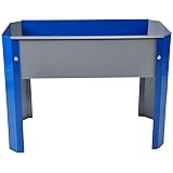 Tidyard Elevated Garden Bed, Metal Elevated Outdoor Flowerpot Box, Suitable for Backyard and Terrace, Large Flowerpot Blue Gr