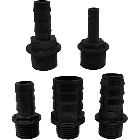 Lovelysp Nozzles Kit for Fountain Pump 5 Sizes Plastic Nozzle Replacement Adapters（5-Piece Set）-1 Set
