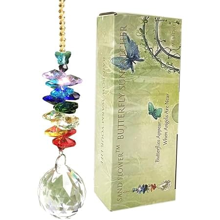 Butterfly Suncatcher, Window Crystal Hanging, Sympathy Gifts for Grieving Friends…