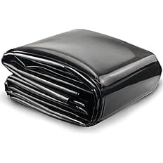 Inslat 20 Mil Pond Liner, 7x10 Ft Pond HDPE Skins Small Fish Pond Liners Rubber Pond Tarp Easy Cutting Underlayment for Fount