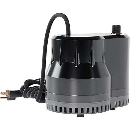 FibroPool Pool Cover Pump (600 GPH) - Submersible Electric Utility Water Pumps - 16 foot Heavy Drain Hose - For All Swimming Pools, Spas and Hot Tubs Black