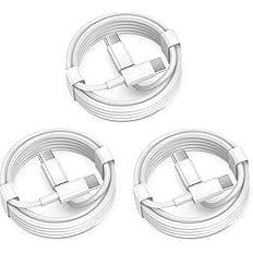 USB C to USB C Charging Cable 6ft 60W 3Pack, USB C Cable for Charging Apple, Type C to Type C Fast Charger Cord Compatible fo