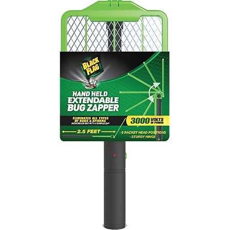 Black Flag ZR-8000 Extendable Handheld Bug Zapper, Green