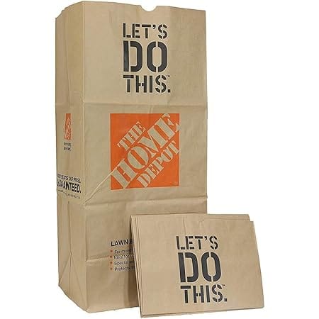 The Home Depot 49022-25PK Heavy Duty Brown Paper Lawn and Refuse Bags for Home and Garden, 30 gal (Pack of 50)