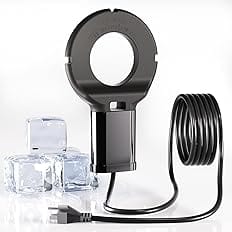 GUEOQTC 500 Watt Pond De-Icer with Thermostat, Cast Aluminum Submersible Bird Bath Heater, Heated Chicken Water, Power Cord 9
