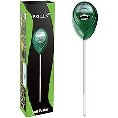 SZHLUX Moisture Meter Water Monitor Soil Hygrometer Sensor Care, Lawn, Farm, Indoor & Outdoor. (Plant Gifts for Gardeners), 1