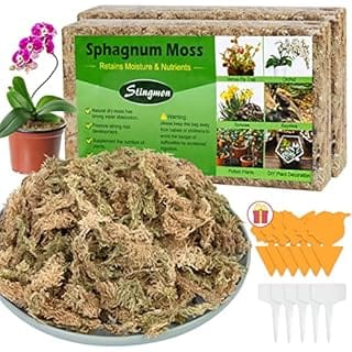 50QT Sphagnum Moss for Plants Roots, Sphagnum Moss for Reptiles Orchid Potting Mix Soil for Plant, Dried Orchid Moss for Potted Plants Roots Growing Medium Peat Moss