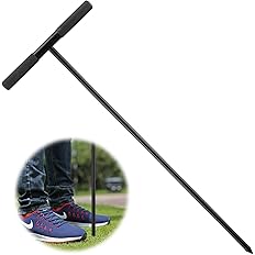 Soil Probe Rod, 48 Inch Metal Septic Tank Locator Tool, Ground Probe Rod for Soil Compaction, Locating Underground Pipes and