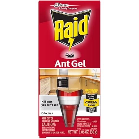 Raid Ant Gel, Kills Ants You Don't See, Continues Killing for up to 1 Month, Odorless Bug Control, 1.06 oz