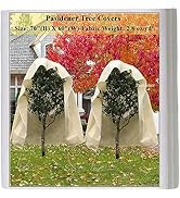 Pasidener Plan Covers Freeze Protection 2.8oz 2 Packs 70"x60" Winter Tree Covers Frost Blankets f...