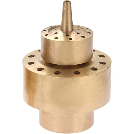 Hicello Water Fountain Nozzle 1.5" Brass DN40 Two Layers Fountain Nozzle Column Sprinkler Spray Head for Garden Pond Bring Beautiful Visual Effects