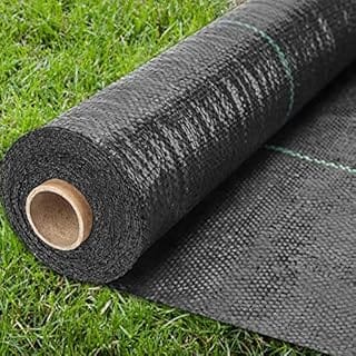 Bloomarea 3.2oz Weed Barrier Landscape Fabric 4ft x 100ft Heavy Duty Weed Block Fabric Durable Ground Cover Weed Cloth