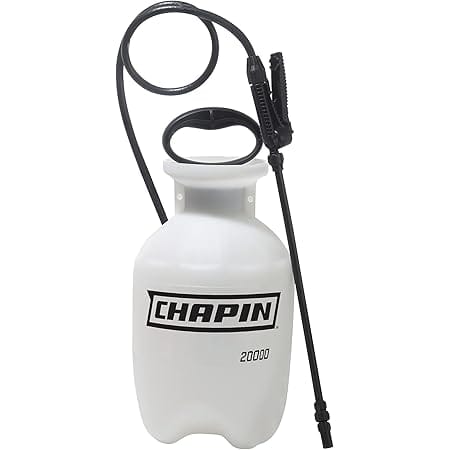 Chapin 20000 Made in USA 1 -Gallon Lawn and Garden Pump Pressured Sprayer, for Spraying Plants, Garden Watering, Weeds and Pests, Polypropylene, Translucent White