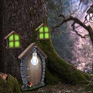 Miniature Fairy Garden Door Windows for Tree