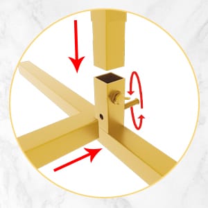 sqaure metal arch with firmly base