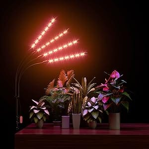 Grow Light with Stand Grow Lights for Indoor Plants with Red Blue Spectrum 10 Dimmable Brightness