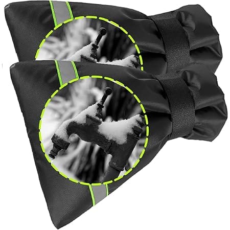 Outdoor Faucet Cover for Winter - Pro 7.1"W x 9.8"H - 2 Pack Outdoor Water Faucet Cover Socks for Winter Freeze Protection Pipe Insulation Reusable Waterproof Insulated Spigot backflow Cover