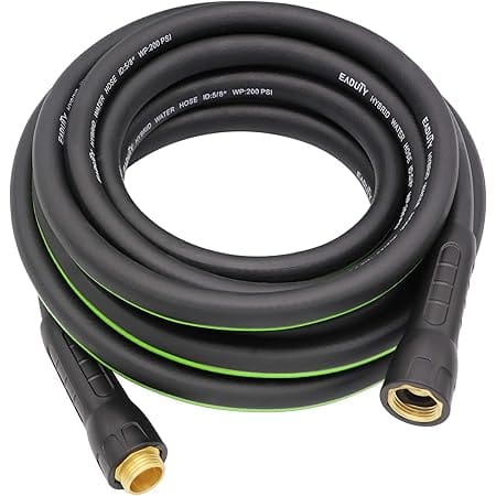 EADUTY Hybrid Garden Hose 5/8 IN. x 25 FT, Heavy Duty, Lightweight, Flexible with Swivel Grip Handle and Solid Brass Fittings