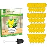 48 Pcs Sticky Traps for Fruit Fly, Whitefly, Fungus Gnat, Mosquito and Bug, Yellow Plant Sticky Insect Catcher Traps for Indo