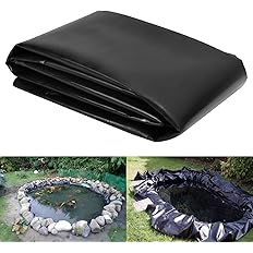 SDLDEER Pond Liner, 20 Mil HDPE Pond Liners for Outdoor Ponds, 7 X 10ft Large Size Plastic Pond for Garden Landscape, Aquacul