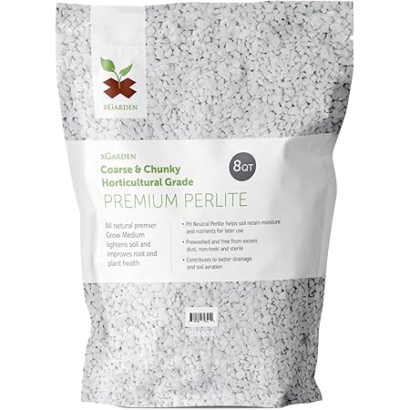 xGarden 8 Quarts Horticultural Grade Premium Perlite - Coarse and Chunky