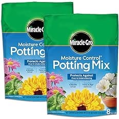Miracle-Gro Moisture Control Potting Mix 8 qt., Protects Against Over and Under Watering Container Plants, 2-Pack