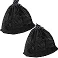 Hecaty 2 Pcs 12.2"x 15.9" Pump Barrier Bag, Pond Pump Filter Bag, Black Media Bag Large Pump Mesh Bag for Outdoor Water Ponds