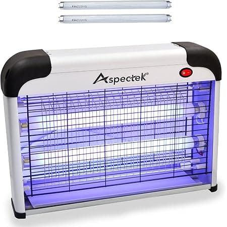 ASPECTEK Powerful 20W Electronic Indoor Insect Killer, Bug Zapper, Fly Zapper, Mosquito Killer-Indoor Use Including Free 2 PACK Replacement Bulbs