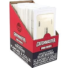 Catchmaster Mouse and Insect Glue Boards, 75-Pack Mouse Traps Indoor for Home, Sticky Pest Control Adhesive for Catching Bugs