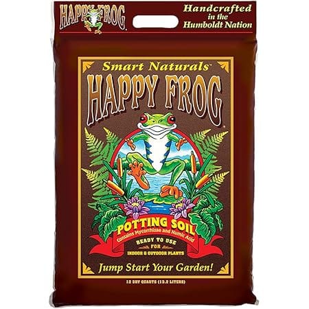 FoxFarm FX14082 Happy Frog Soil Potting Soil Bag, 12 Quart