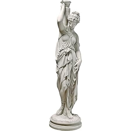 Design Toscano KY799519 Dione The Divine Water Goddess Garden Statue, Grande, Handcast Polyresin, Antique Stone Finish