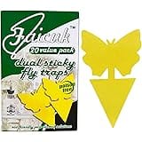 Faicuk Dual-Sided Yellow Sticky Fly Traps for Plant (20 Pack Butterfly)