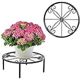 bussdis 10.24IN Short Plant Stand-Heavy Duty Flower Pot Stand, Potted Plant Holder, Anti-rust Metal Plant Pot Shelf for Room
