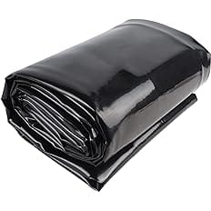Adroiteet 10 x 15 FT Pond Liner, 20 Mil Fish Pond Liner HDPE Pond Skins, Pond Liners for Outdoor Ponds, Koi Ponds, Garden Fou