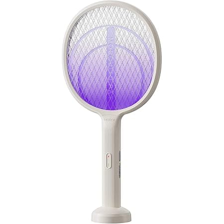 GAIATOP Electric Fly Swatter, 3200V Rechargeable 2 in 1 Fly Swatter, 1200mAh Bug Zapper Racket with UV Light Fly Zapper Dual Mode for Indoor and Outdoor Home Office Backyard Patio Camping