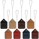 8 Pack 17" Artificial Leather Fly Swatter Manual Heavy Duty Flyswatter with Long Handle Rustic Wasp Swatter for Kitchen Home