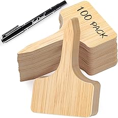 100pcs Plant Labels, Garden Plant Markers, Plastic T-Type Plant Tags, Waterproof Garden Signs for Outdoor Garden Plants Garde