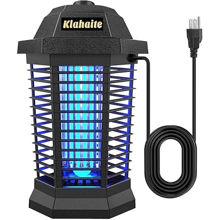 Klahaite Bug Zapper Outdoor Electric, Mosquito Zapper Indoor, Fly Zapper, Fly Trap, Insect Trap for Garden Backyard Patio,3 Prong Plug, Black