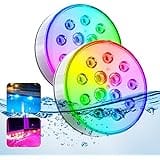 Pool Lights, 2023 Upgraded Rechargeable Submersible LED Lights with Remote IP68 Waterproof 16 Colors Hot Tub Underwater Pool