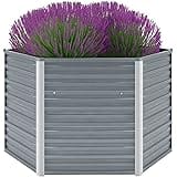 Mogou Garden Raised Bed Galvanized Steel,Garden Hoops for Raised Beds, Galvanized Stock Tank, Galvanized Planter, Galvanized