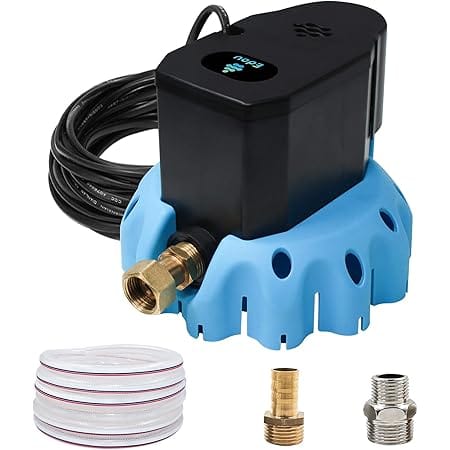 EDOU DIRECT Automatic Submersible Pool Cover Pump | HEAVY DUTY | 1,200 GPH Max Flow | 75 W | Includes 16' Drainage Hose, 2 Adapters | Pump ideal for draining water from above ground & inground pools