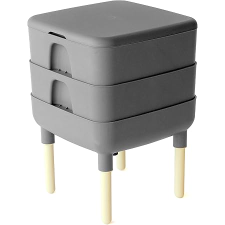FCMP Outdoor - The Essential Living Composter, 2-Tray Worm Composter, Grey