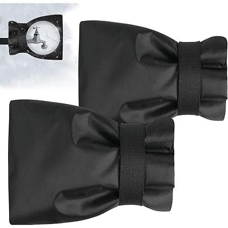 Outdoor Faucet Cover,Garden Faucet Socks for Winter Freeze Protection,5.9" W x 9"L, Waterproof Insulated Tap Cover, Water Sprinkler Valve Insulation Wrap and Hose Spigot Cover 2Pcs