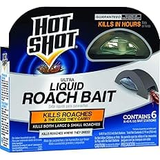 Hot Shot Liquid Roach Bait, Roach Killer, 1 Pack, 6-Count