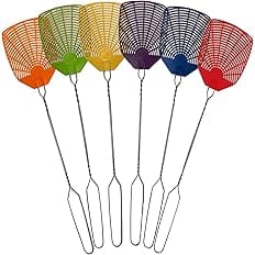 Bug & Fly Swatter – Braided Metal Handle 6 Pack Fly Swatters – Indoor/Outdoor – flyswatter
