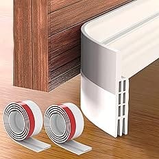 GroTheory 2 Pack Door Draft Stopper, Under Door Sweep for Exterior & Interior Doors, Weather Stripping Door Seal, Garage Wind