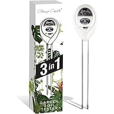 Classy Casita 3-in-1 Garden Soil Tester: Electronic Soil pH Meter, Moisture & Sunlight Test Kit - Three Way Digital Soil PH T