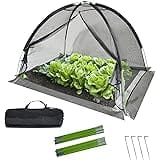 Kapler Pond Garden Cover 12x9FT Garden Net Dome Pond Covers for Outdoor Ponds with Zipper and Stakes, Pond Cover for Fish Sha