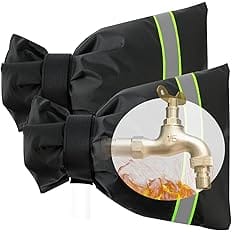 RASIEYA Outdoor Faucet Covers for Winter, 6.7” W x 8.6” H, Outside Water Faucet Winter Covers, Thickened Insulated Cover for